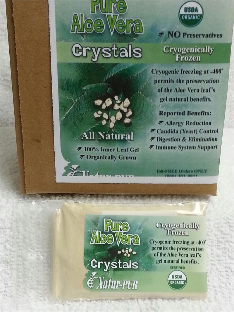 AloeVera Crystals (Inner-Gel-Juice) Certified Organic - 3 Pkg Special